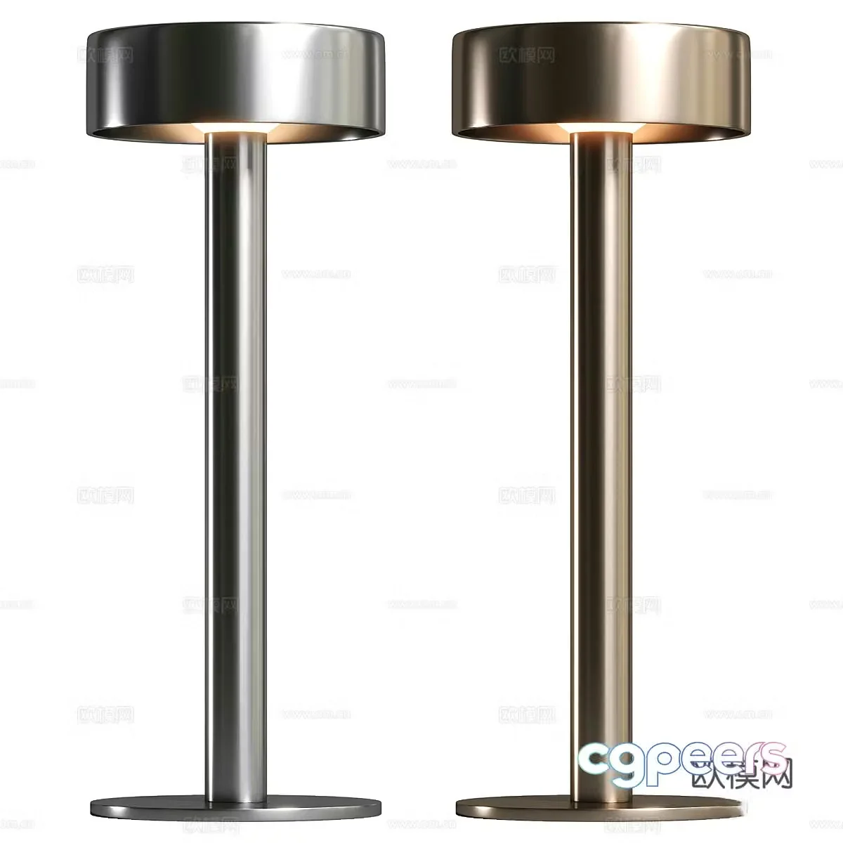 Modern light luxury minimalist metal desk lamp 3D model