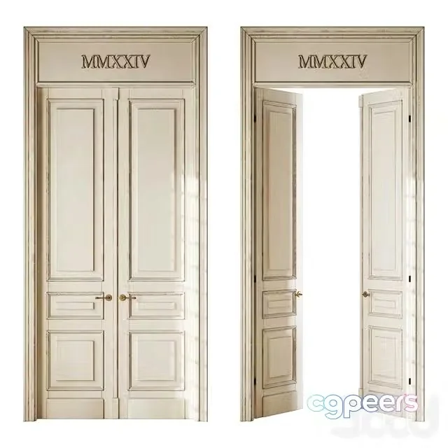 3ds Max Free – Old classic door 008