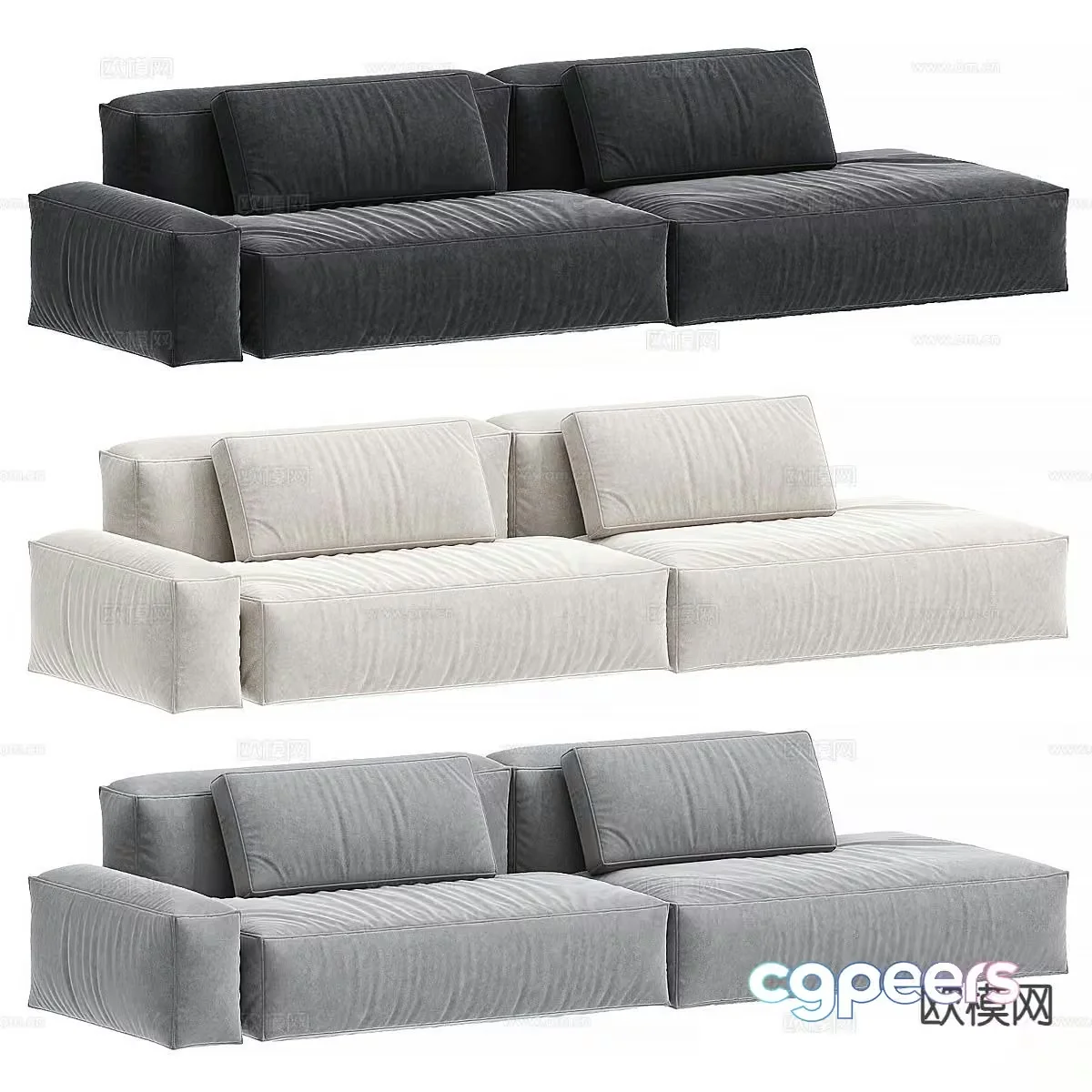 Modern Couches 3D Model – 1414 – CORONA Render