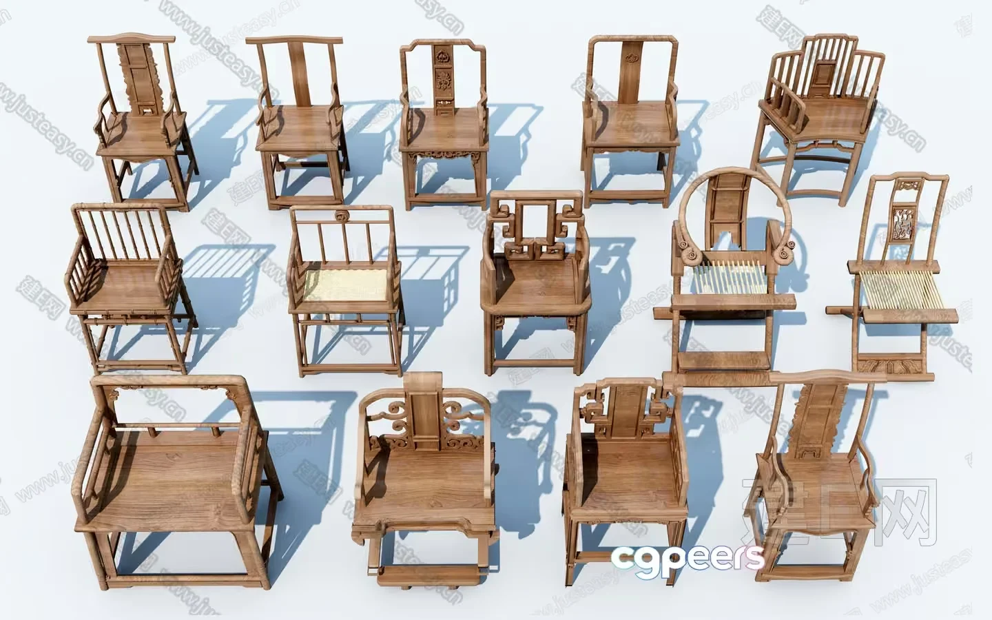 Wooden Chairs 3D Model – 16788 – VRAY Render