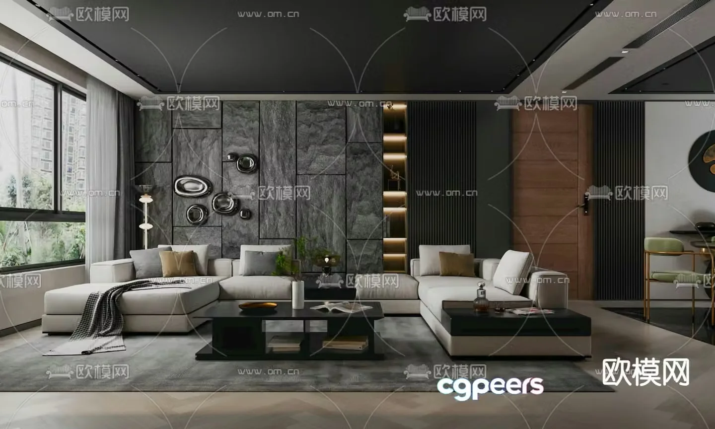 Modern living room 3d model