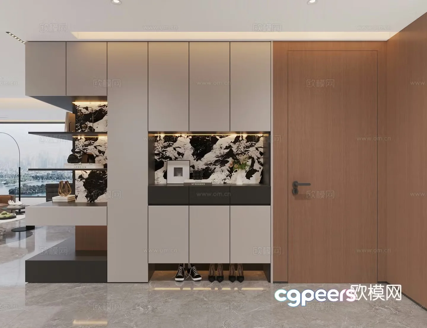 Italian style entrance aisle 3D model
