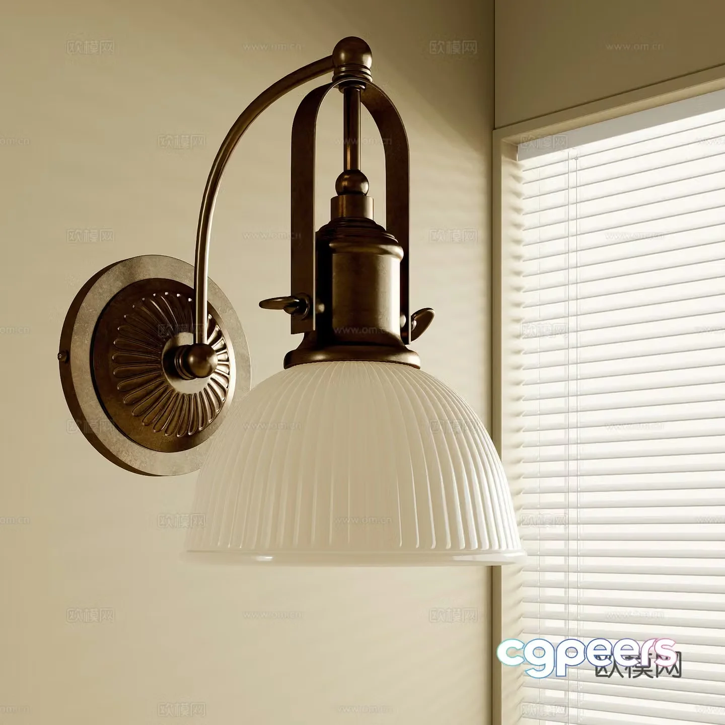 French wall lamp 3d model