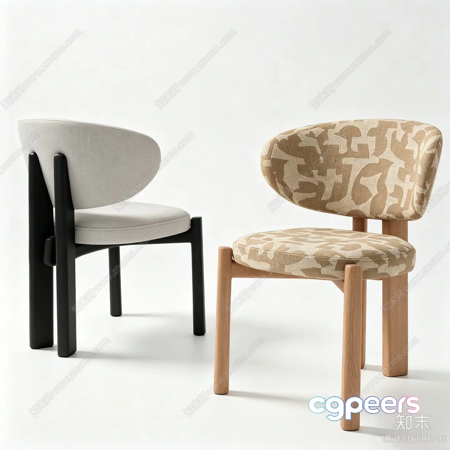 Wooden Chairs 3D Model – 15530 – VRAY Render