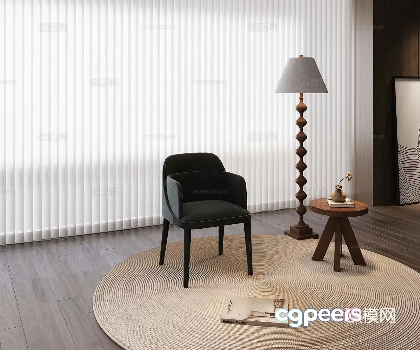 Modern single chair 3d model
