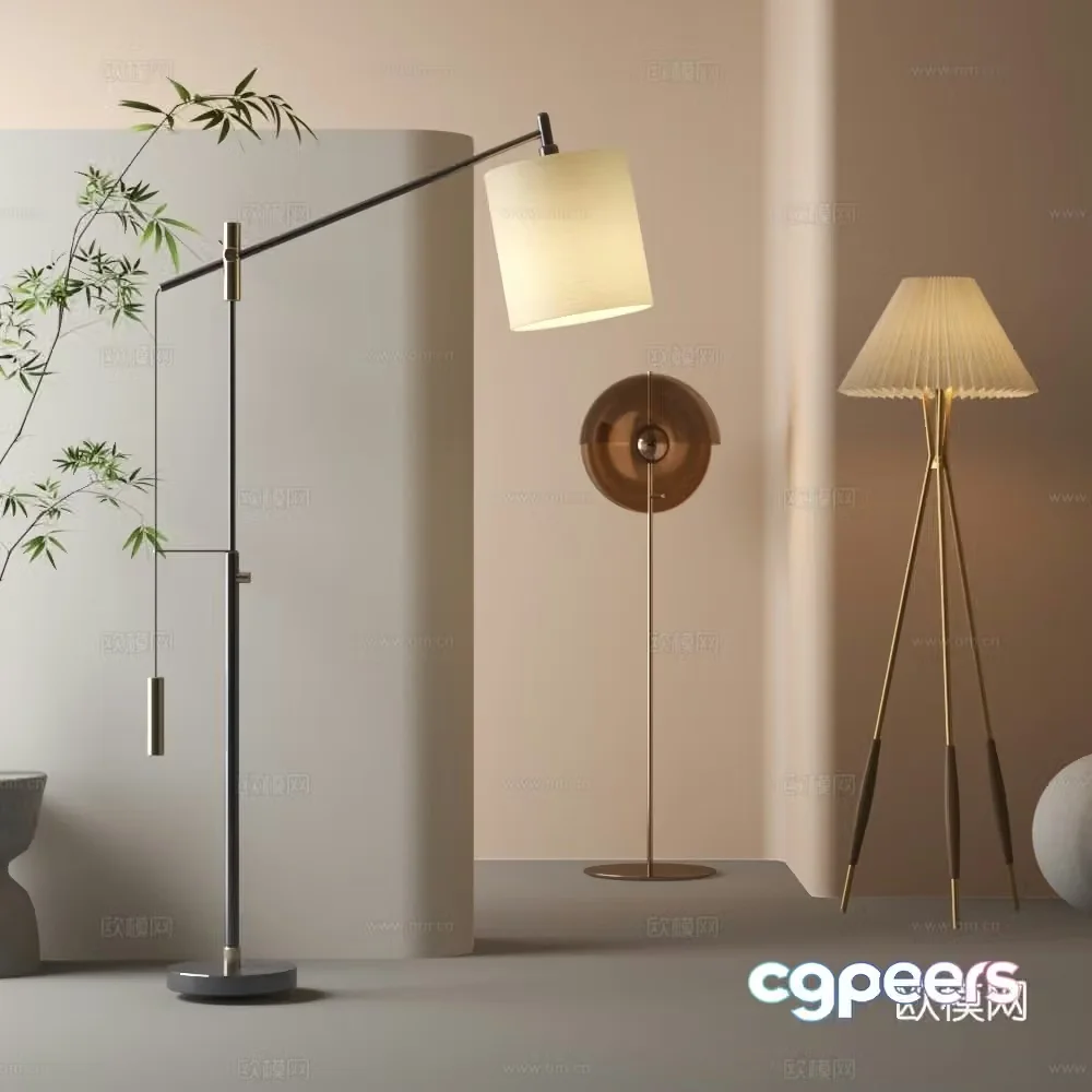 Modern floor lamp 3d model