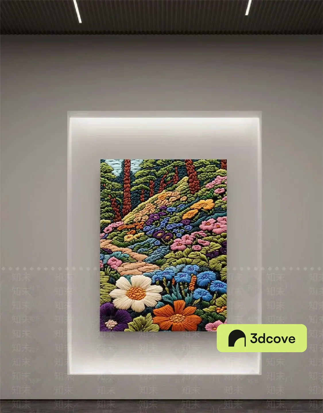 A Colorful Embroidered Art Piece