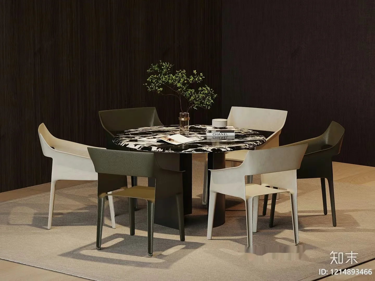 Modern Dining Room 3D Model – 9903 – VRAY Render