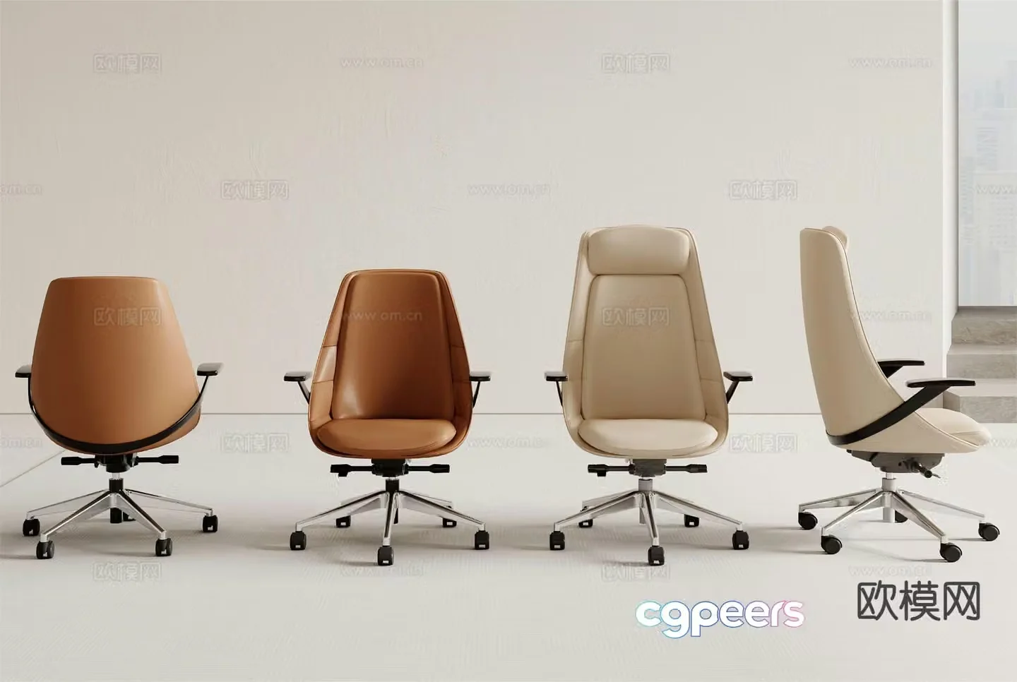 Modern office chair conference chair staff chair 3d model