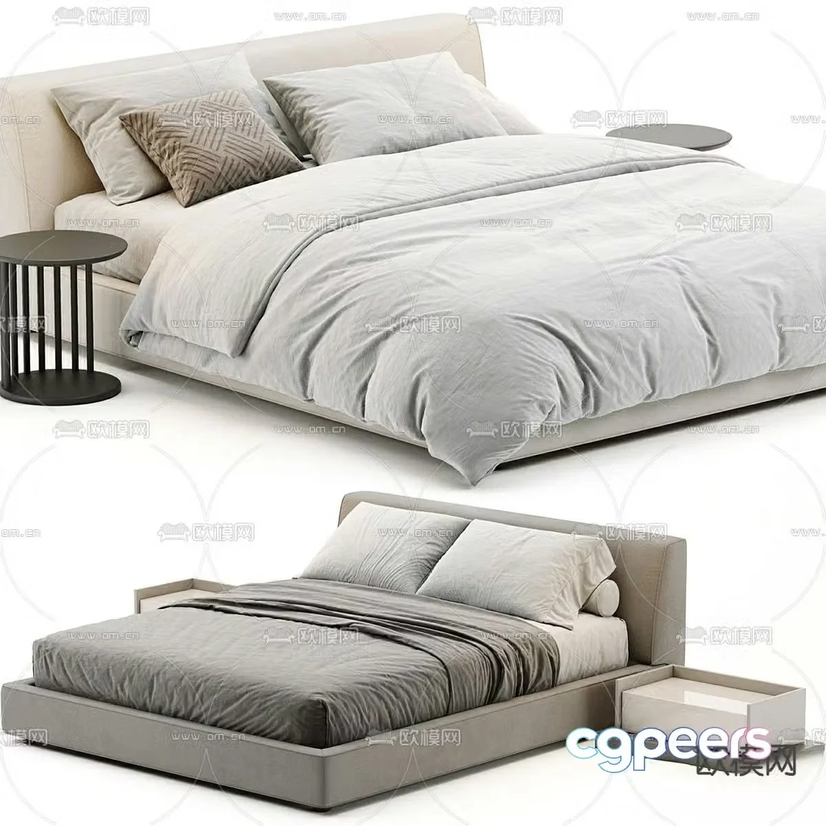 Lema-Softland bed double bed 3d model