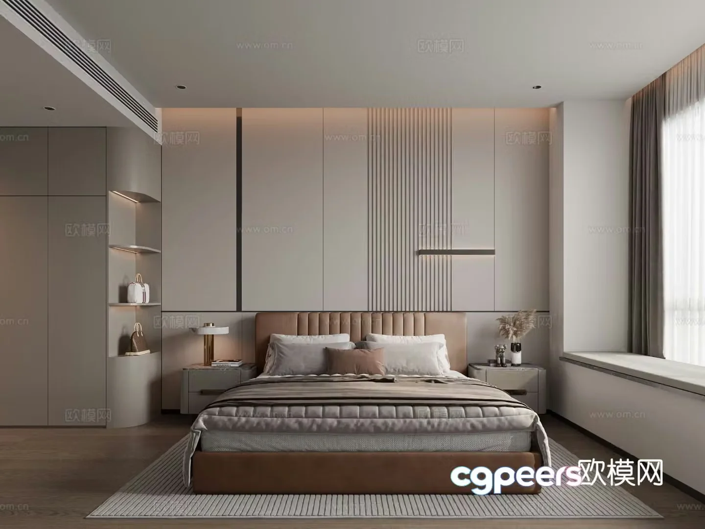 Modern bedroom master bedroom 3d model