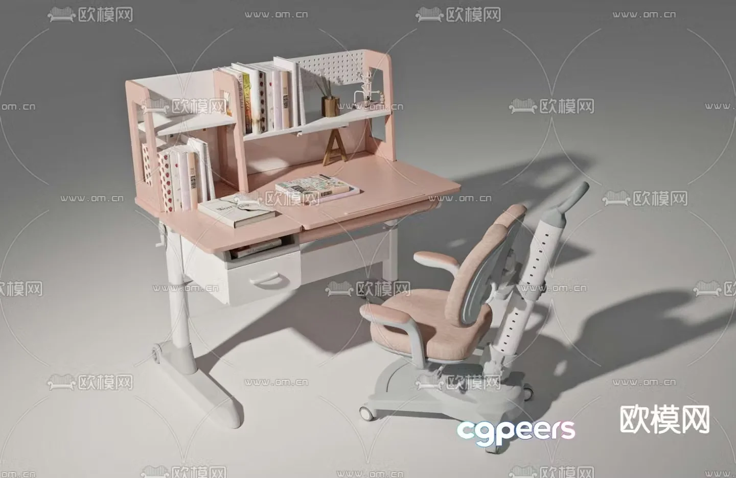 Modern children’s desk chair 3d model