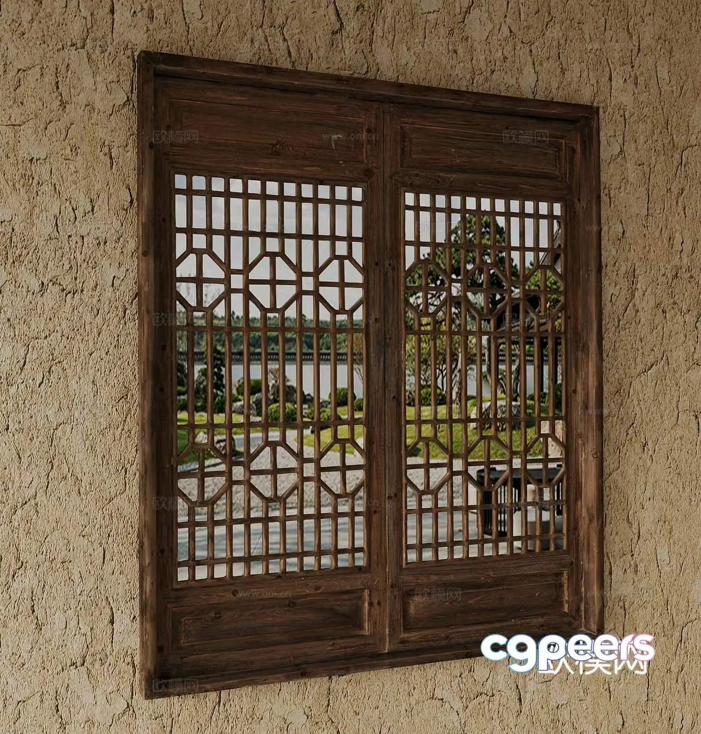 20 new Chinese style windows B&B window 3D model