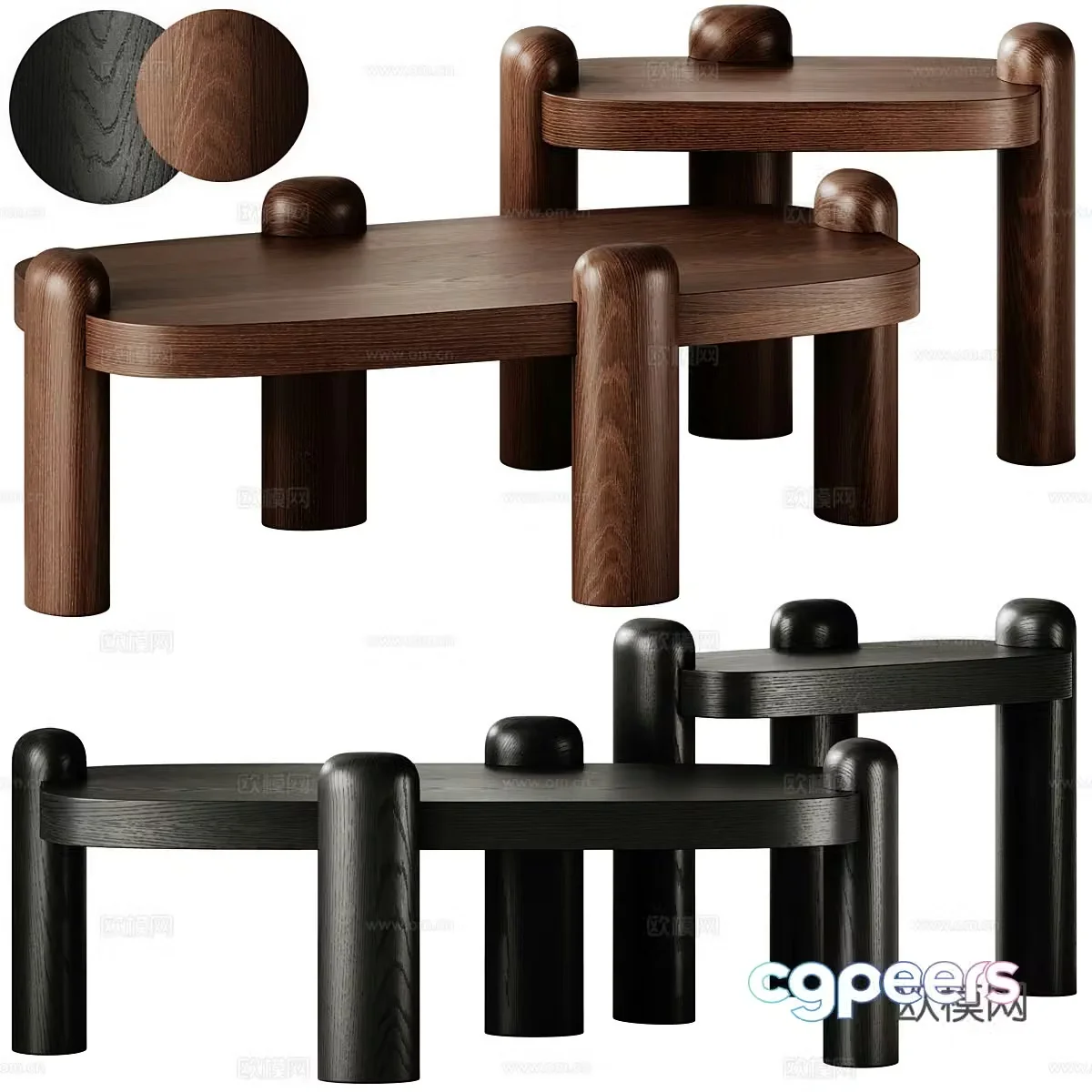 Hamilton Conte Seven Coffee Table 3D Model