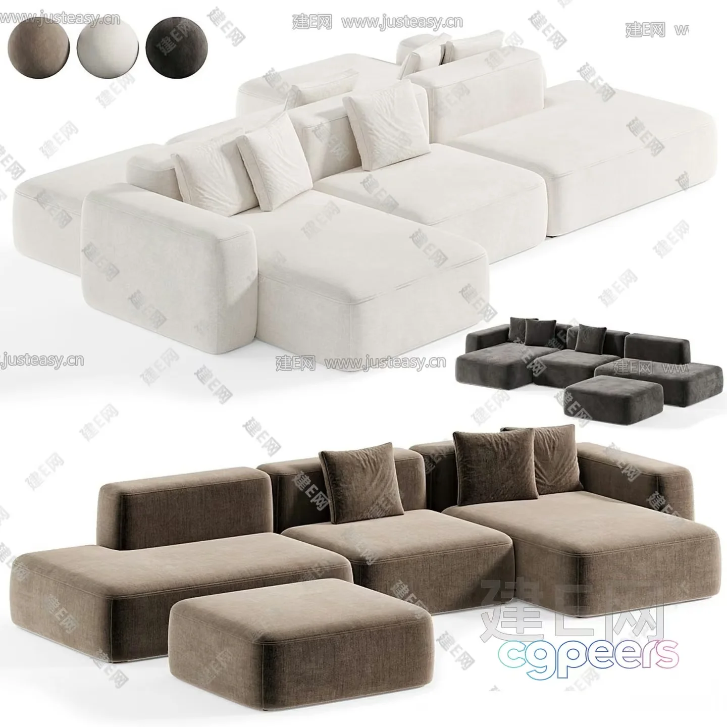 Modern Living Room 3D Model – 11163 – VRAY Render