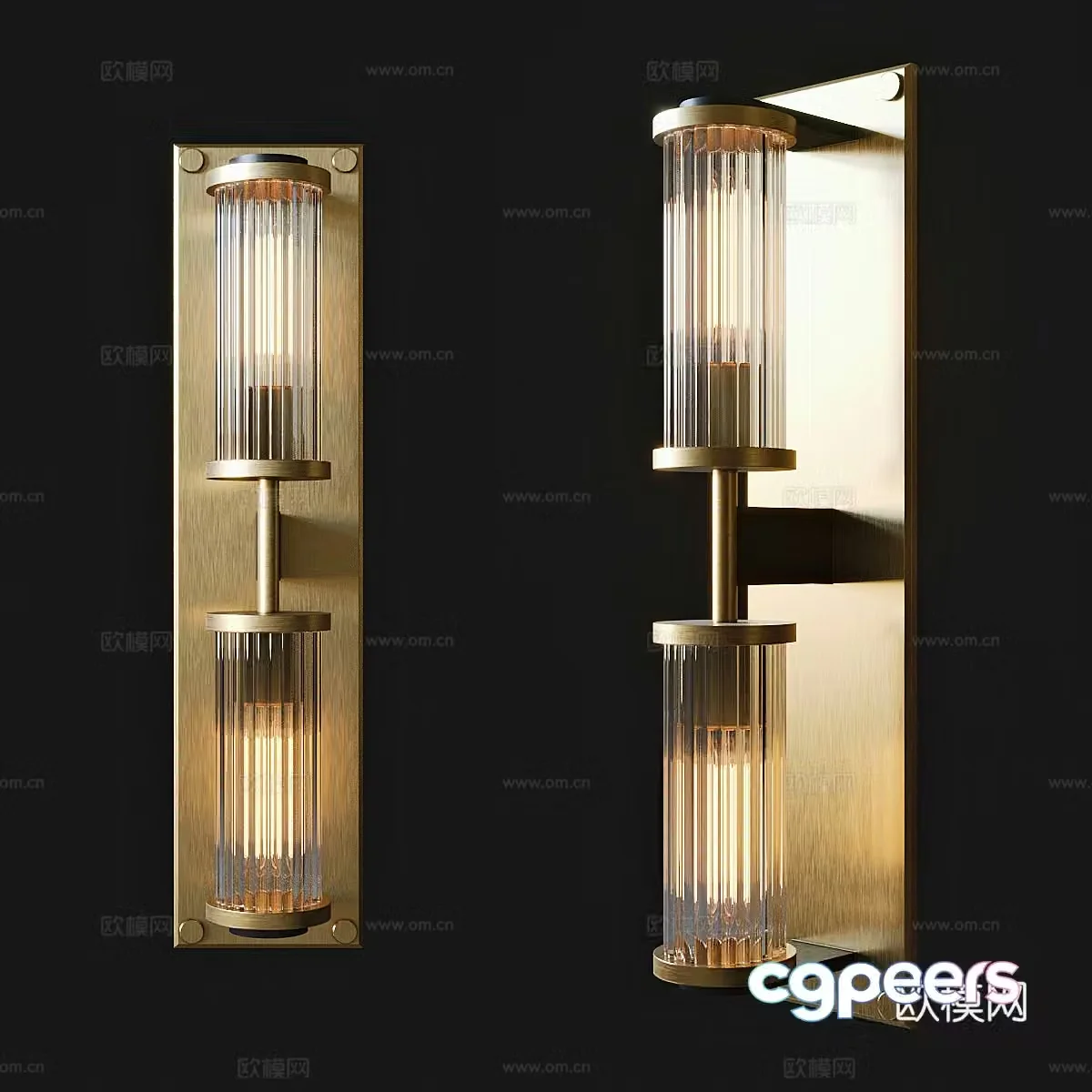New Chinese style light luxury decorative wall light 3D model