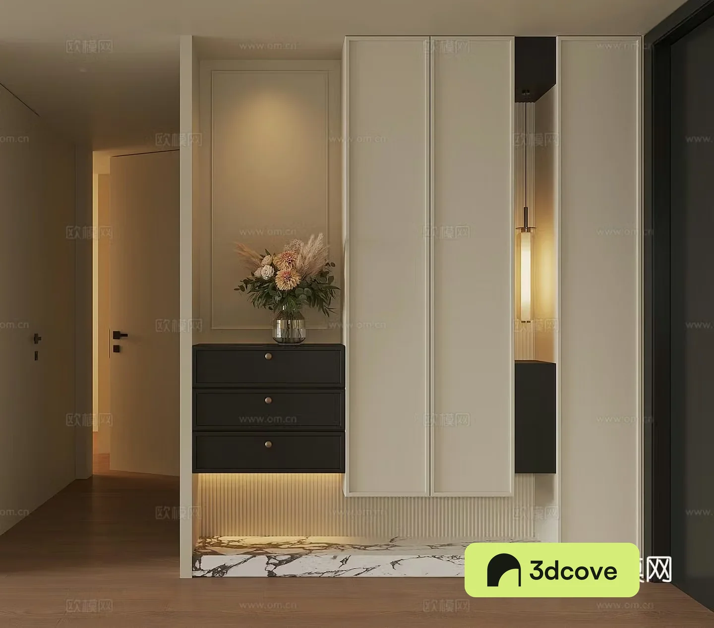 Modern home entrance shoe cabinet