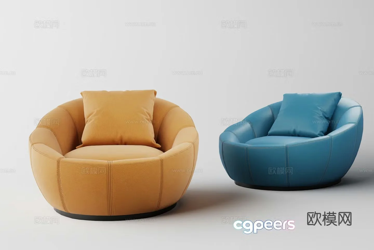 Modern simple lazy sofa 3d model