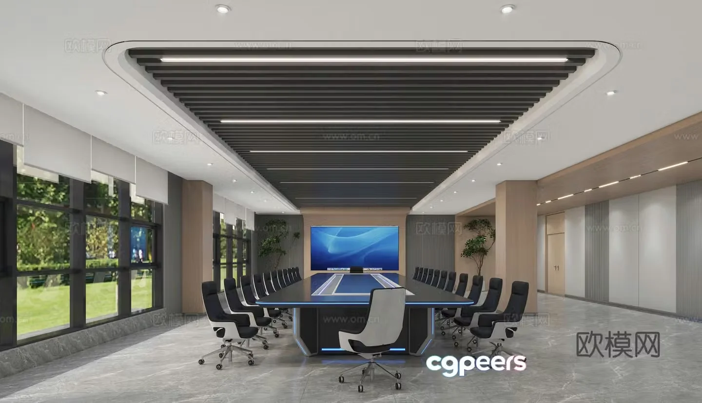 Modern conference room 3D model