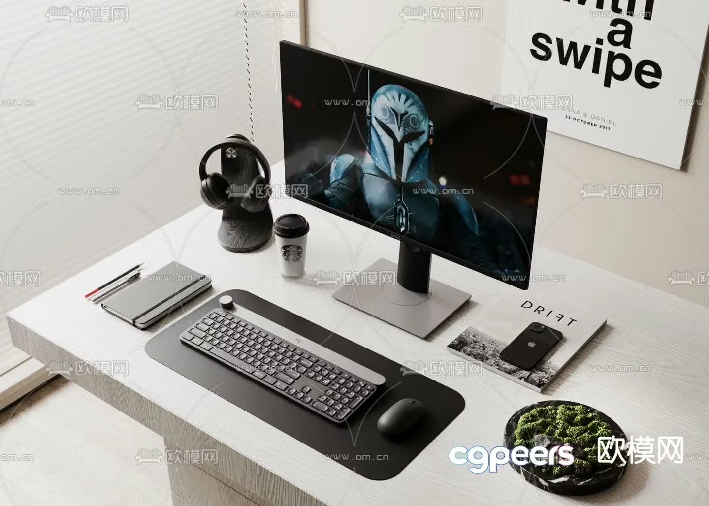 office supplies computer monitor 3d model