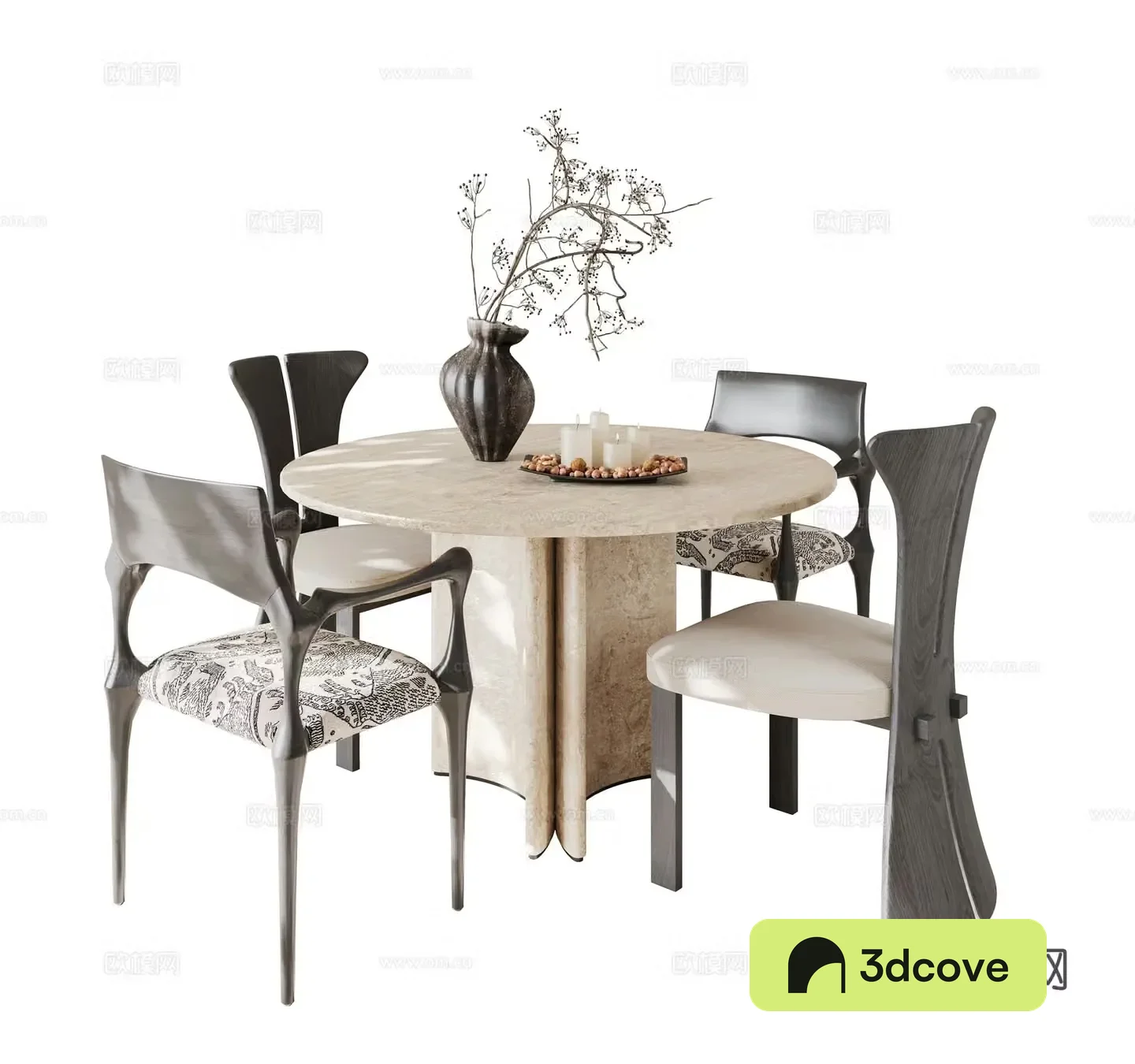 Medieval style dining table and chairs
