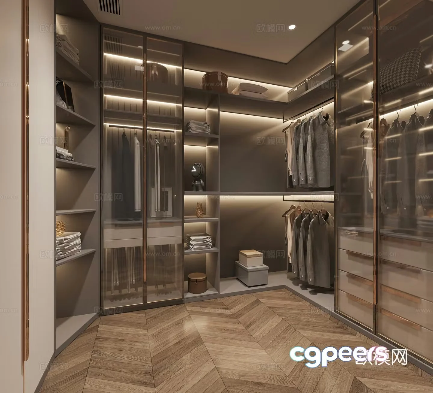 Modern cloakroom 3d model