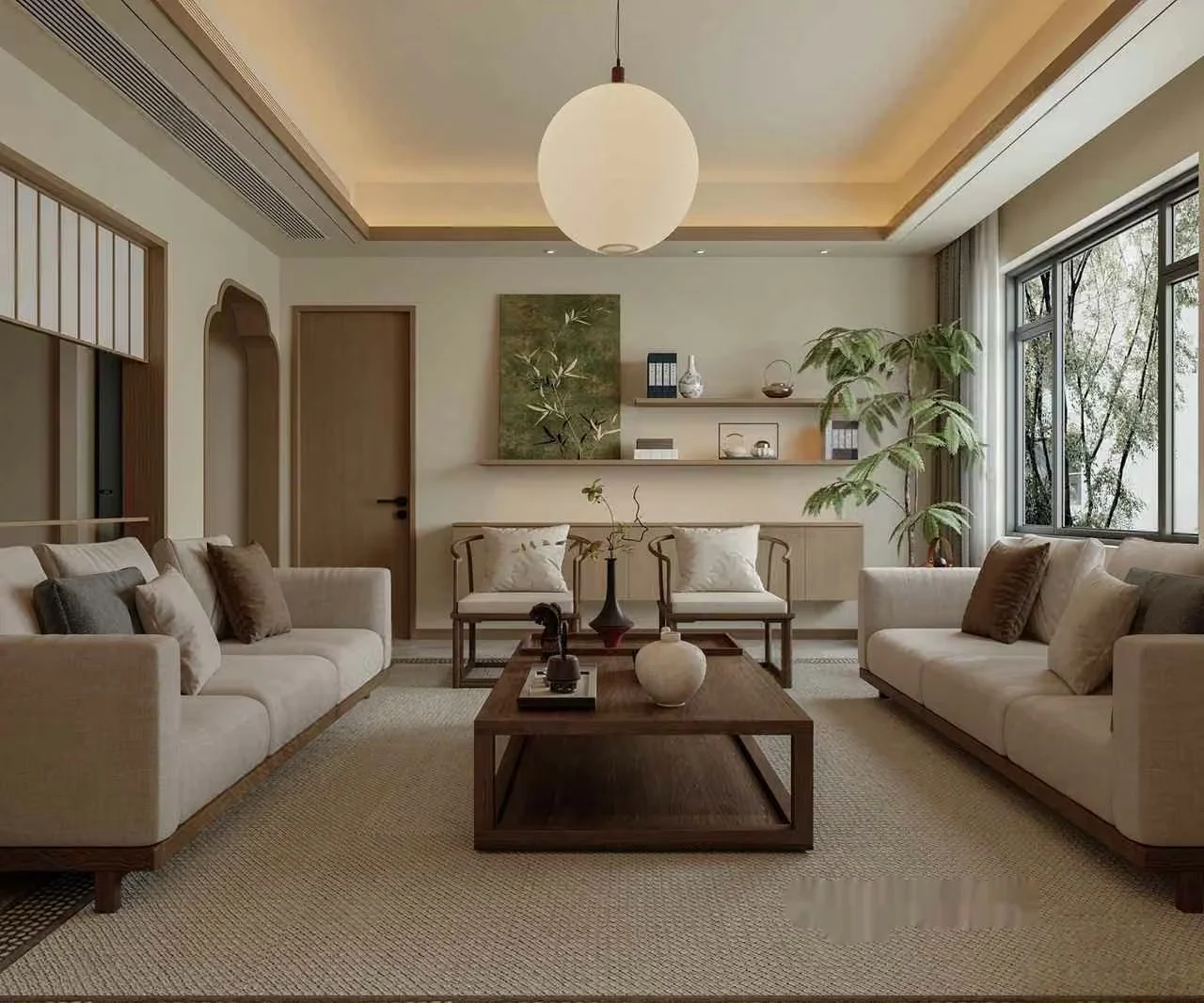 Modern Living Room 3D Model – 1417 – CORONA Render