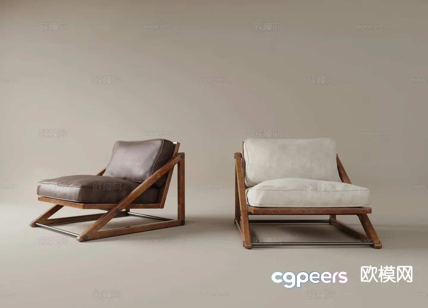 Medieval style leisure chair sofa chair 3d model