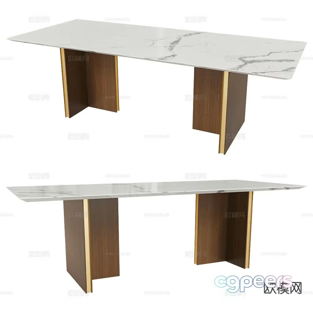 Punt Italian marble dining table 3d model