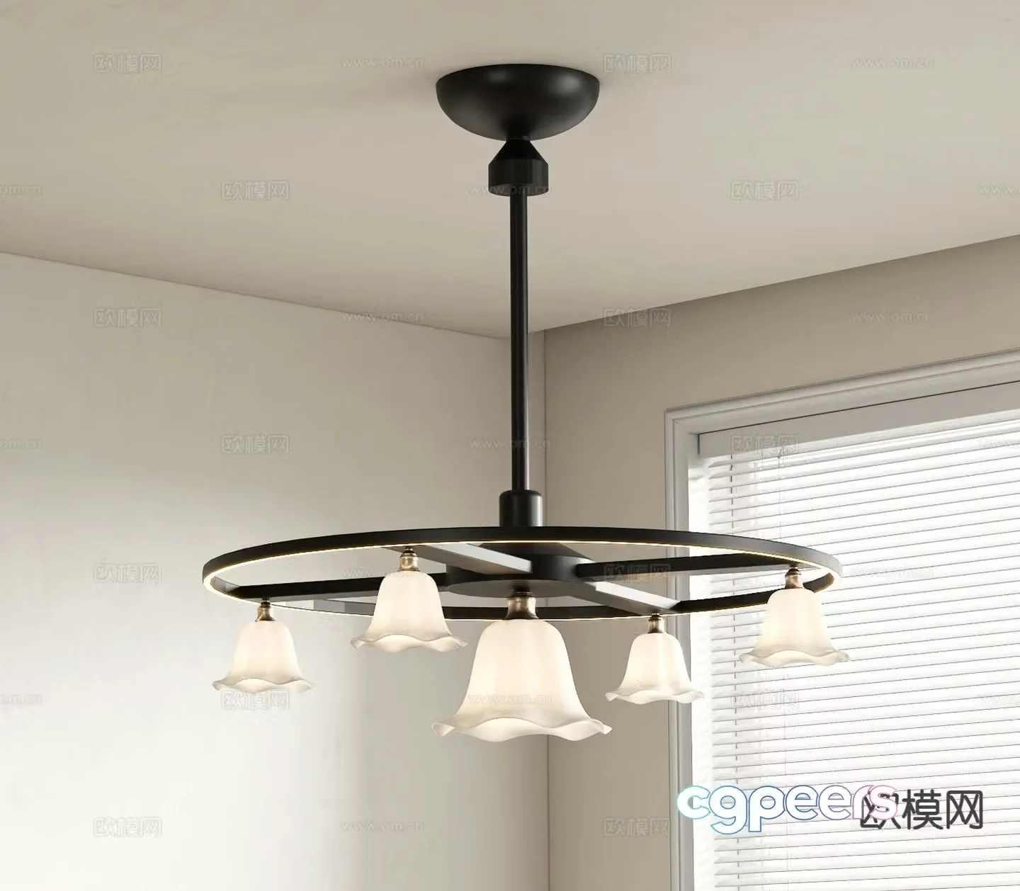 French retro chandelier 3d model