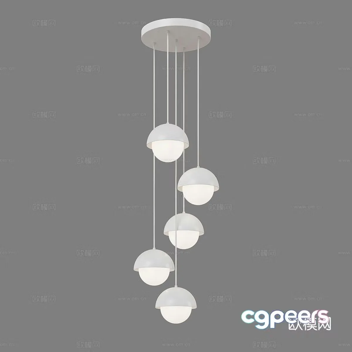 Simple chandelier art chandelier 3d model