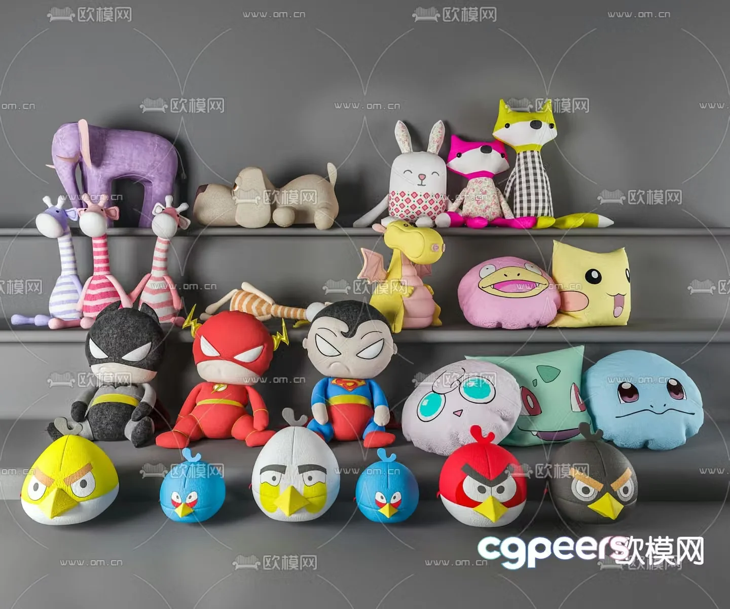 Modern ragdoll pillow toy 3d model