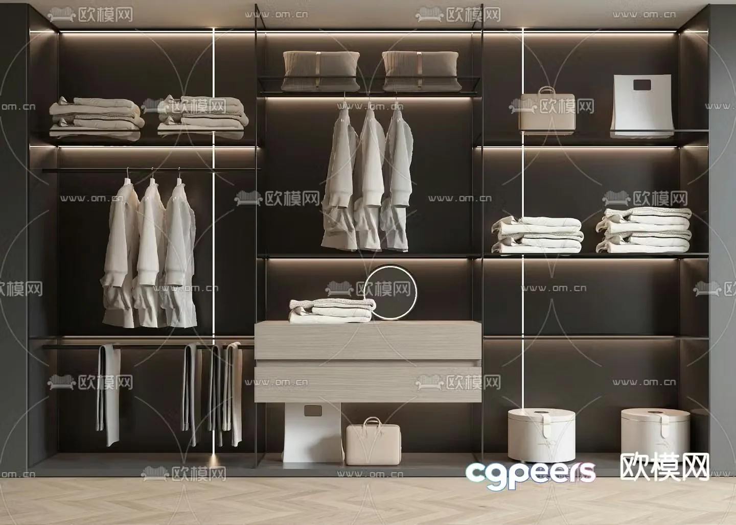 Doorless wardrobe d model
