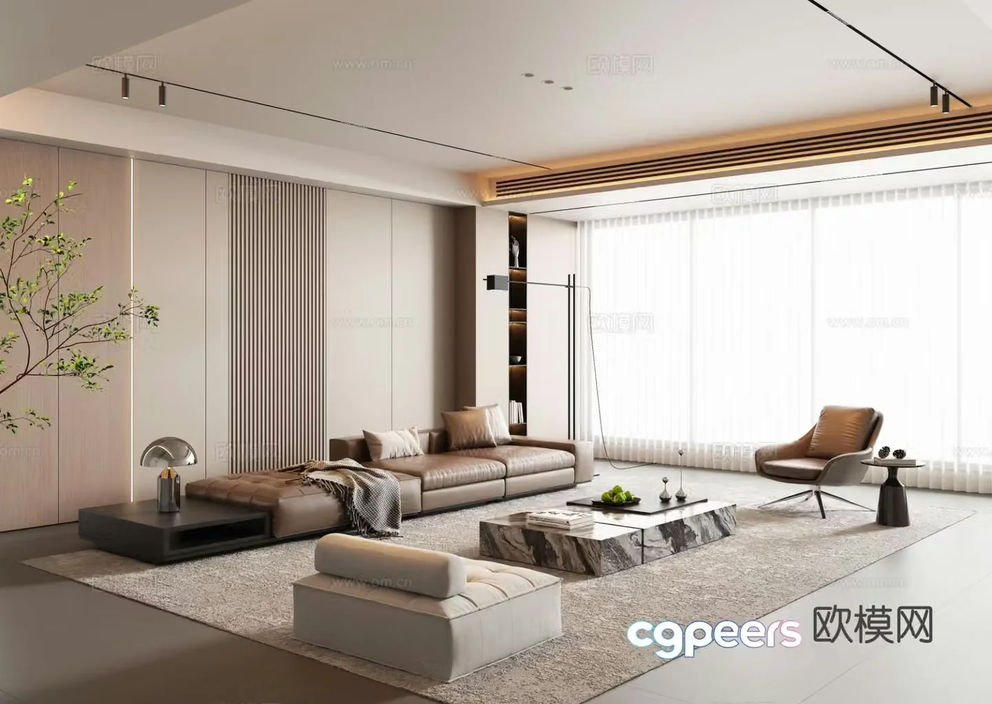 Italian living room 3d model