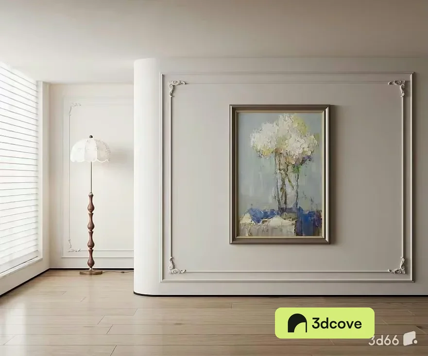 A Painting Of Flowers In A Frame