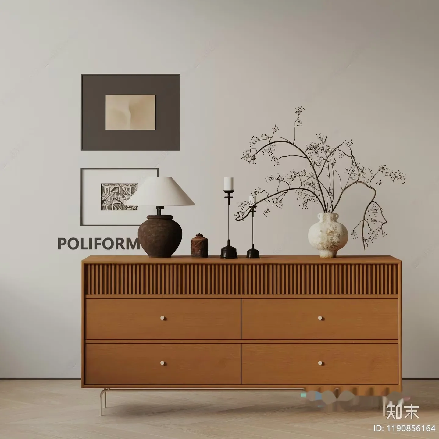 Modern Dresser With Drawers 3D Model – 11228 – VRAY Render