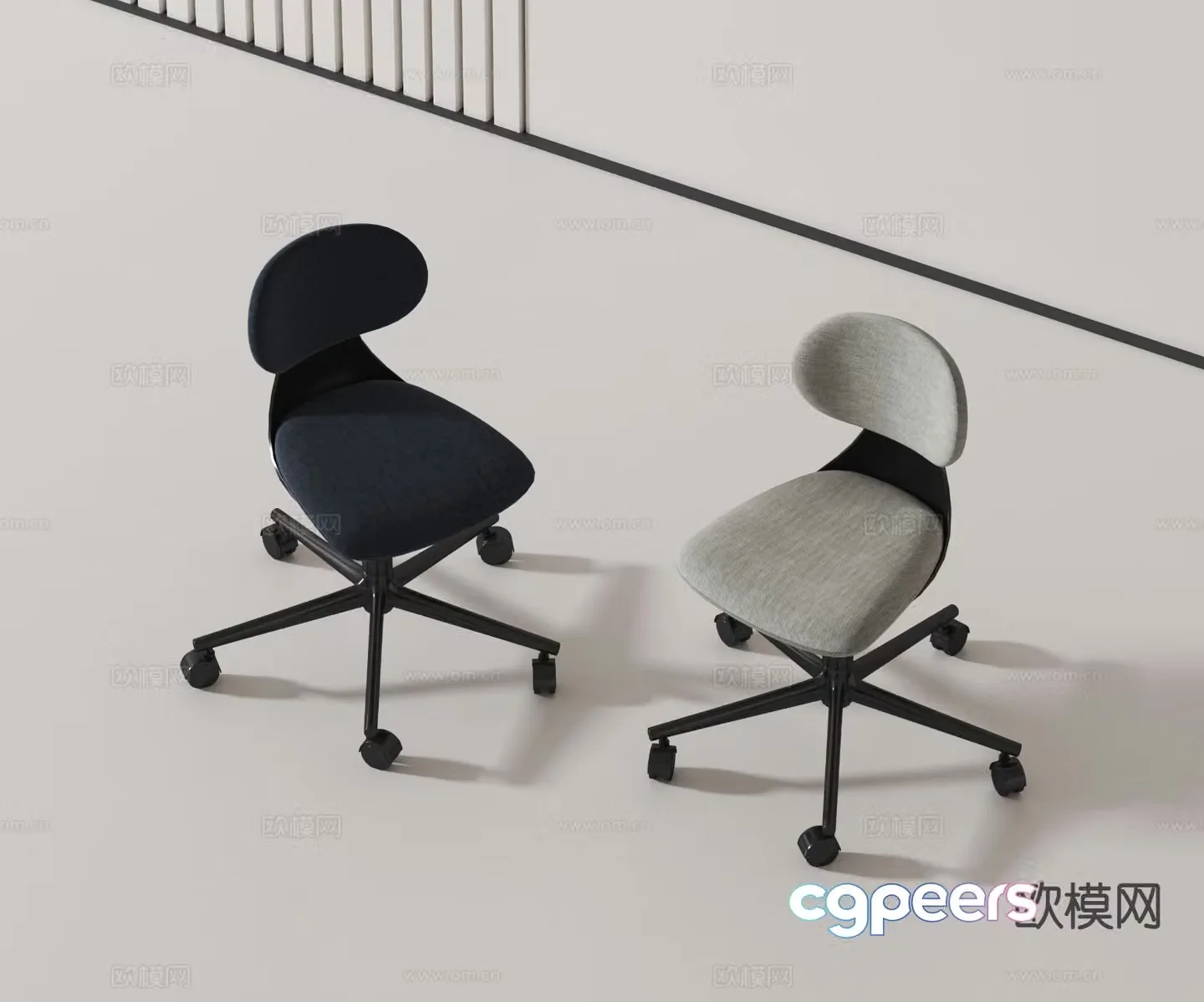 Modern office chair staff chair conference chair 3d model