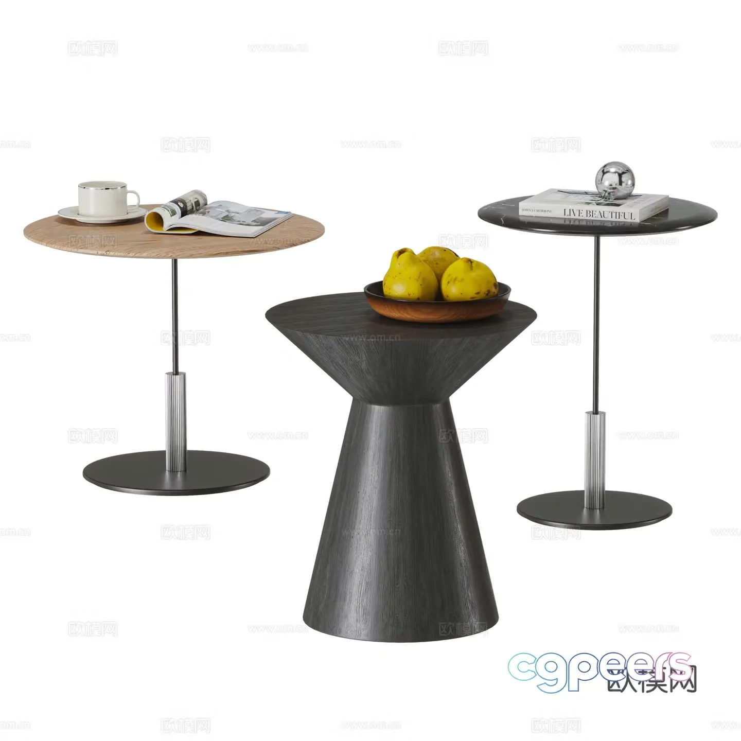 Modern side combination 3D model