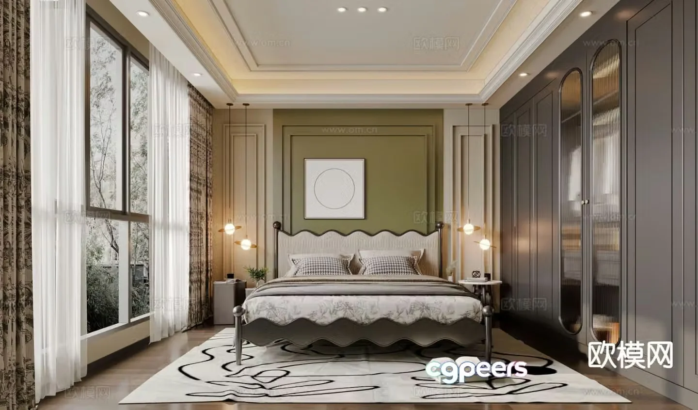 French bedroom master bedroom 3d model