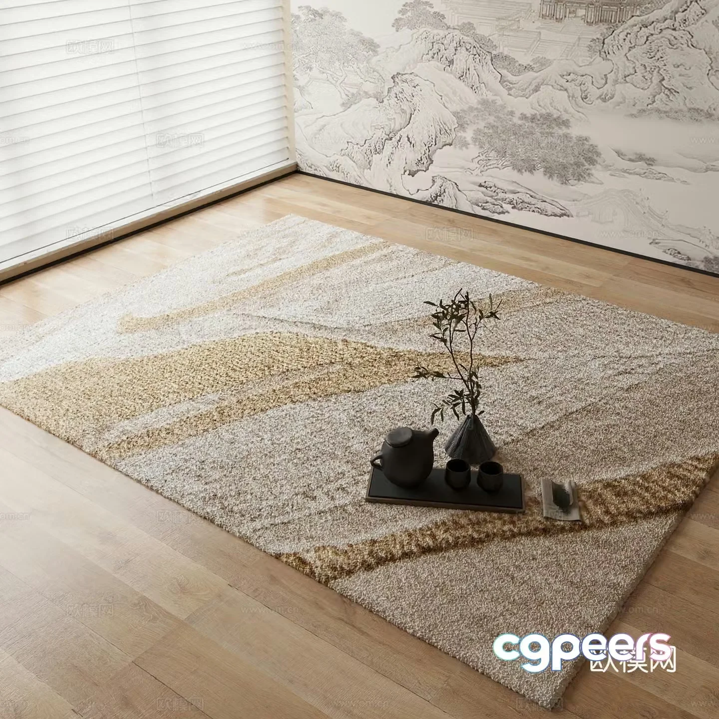 New Chinese carpet 3D model