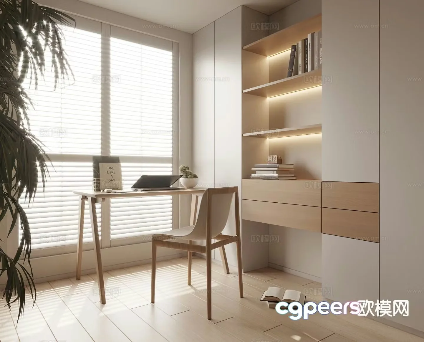 Nordic desk desk 3d model