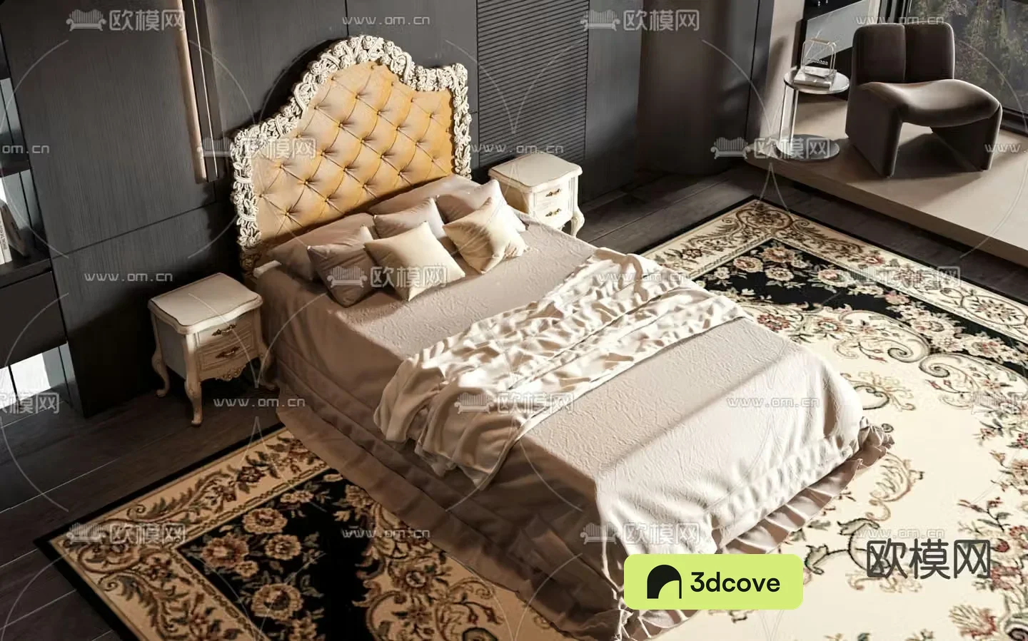 European double bed