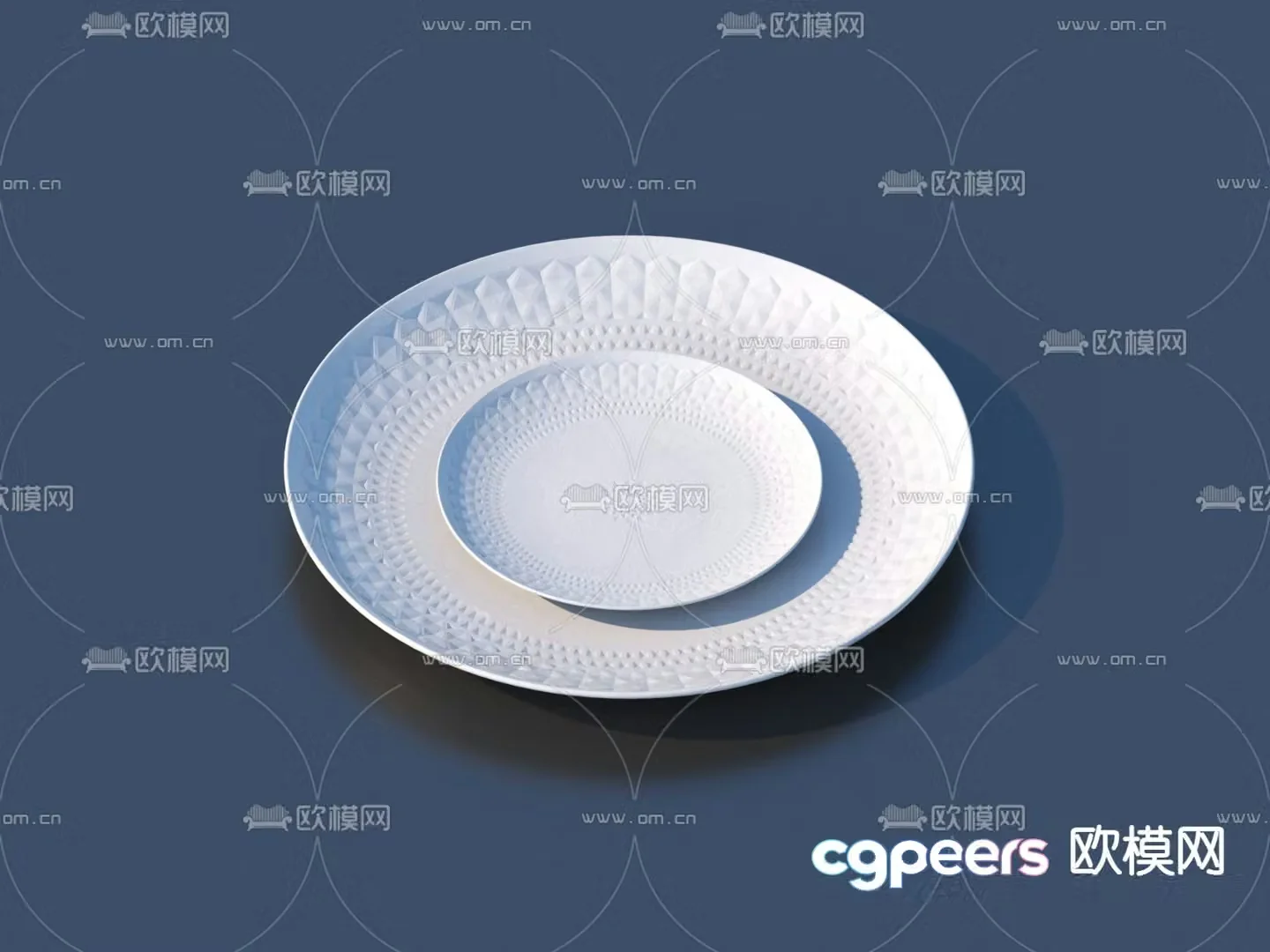 plate spoon bowl tableware 3d model