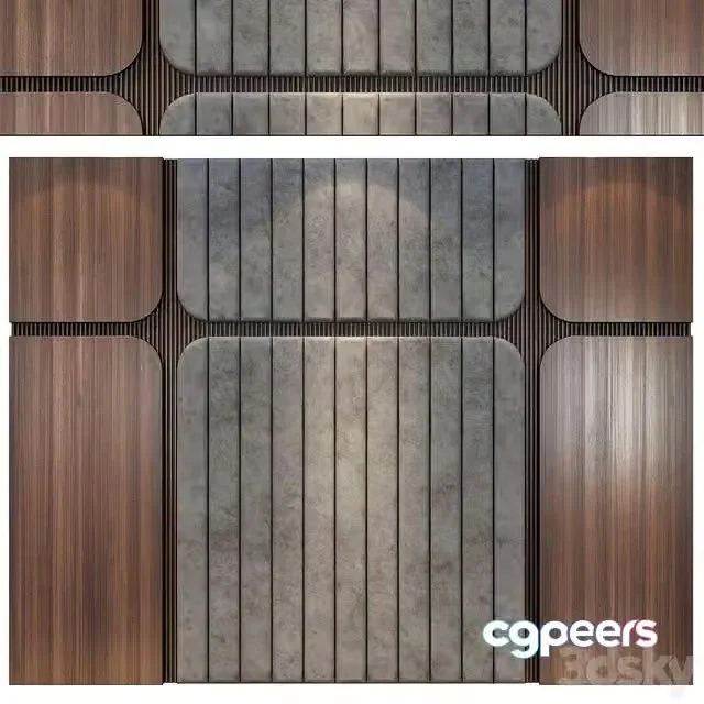 3ds Max Free – wall panels set 96