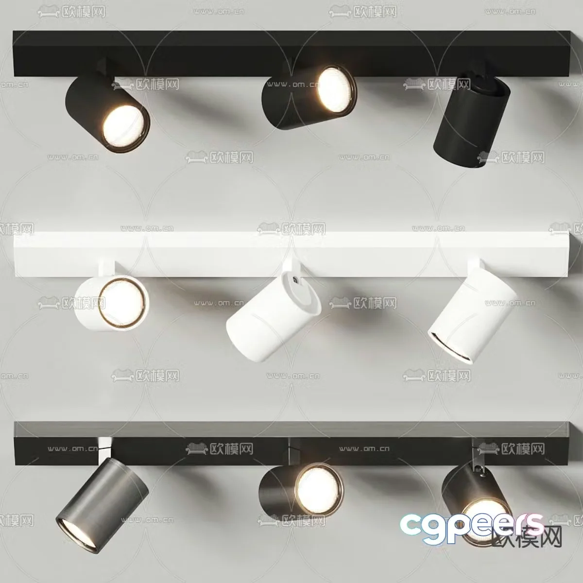 track light track spotlight 3d model
