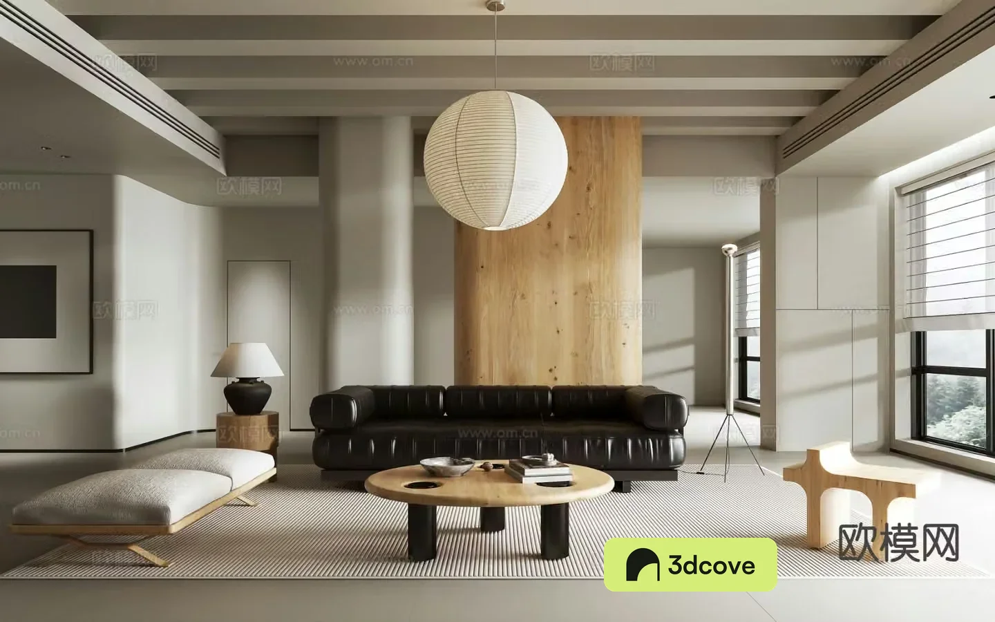 log style living room