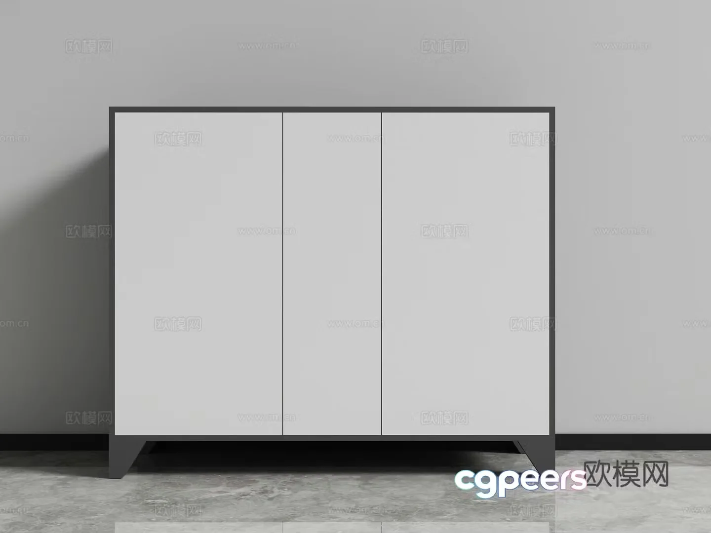 Modern entryway cabinet 3d model
