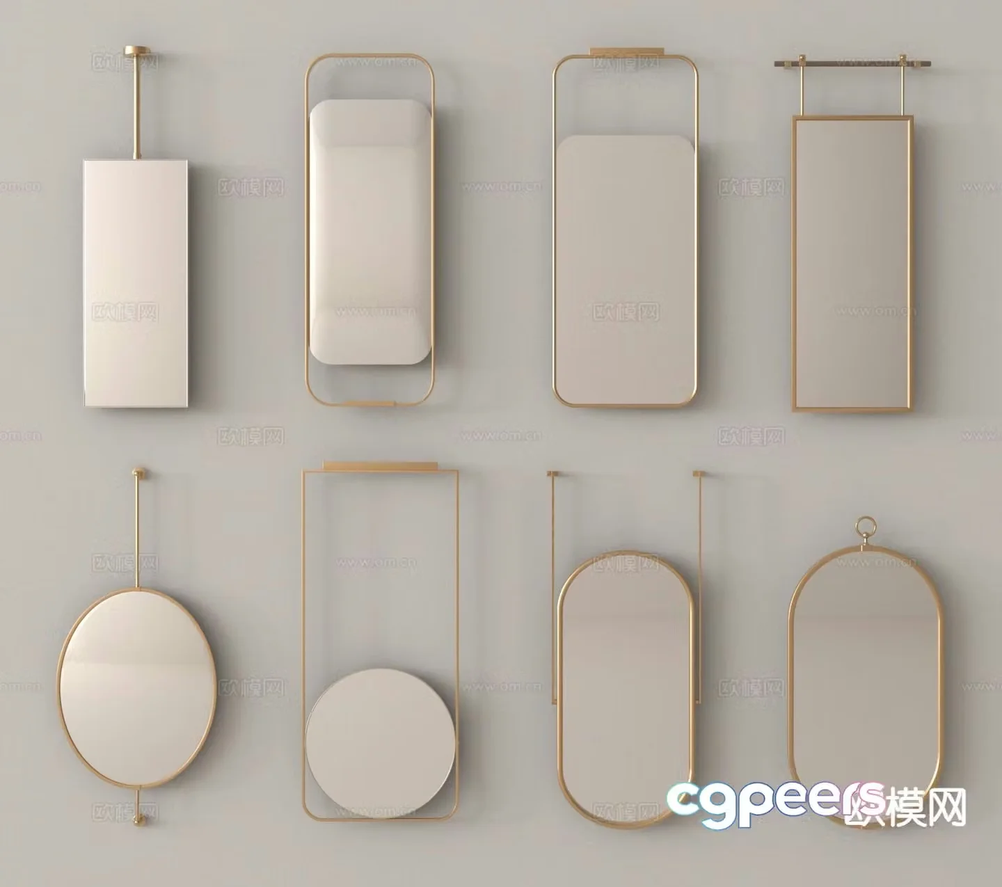 Modern mirror bathroom mirror cosmetic mirror bathroom mirror 3d model