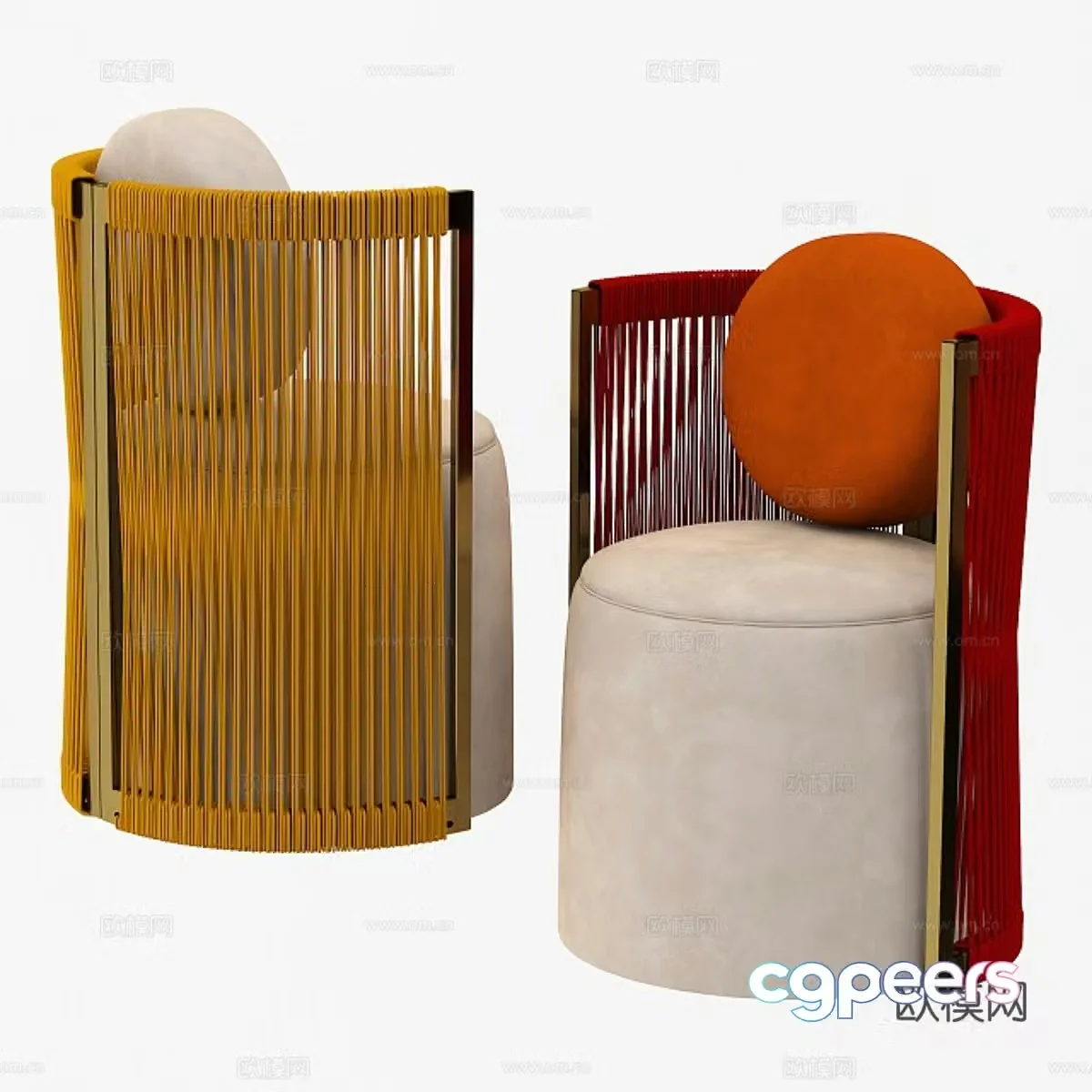 Sofa coffee table combination 3D model