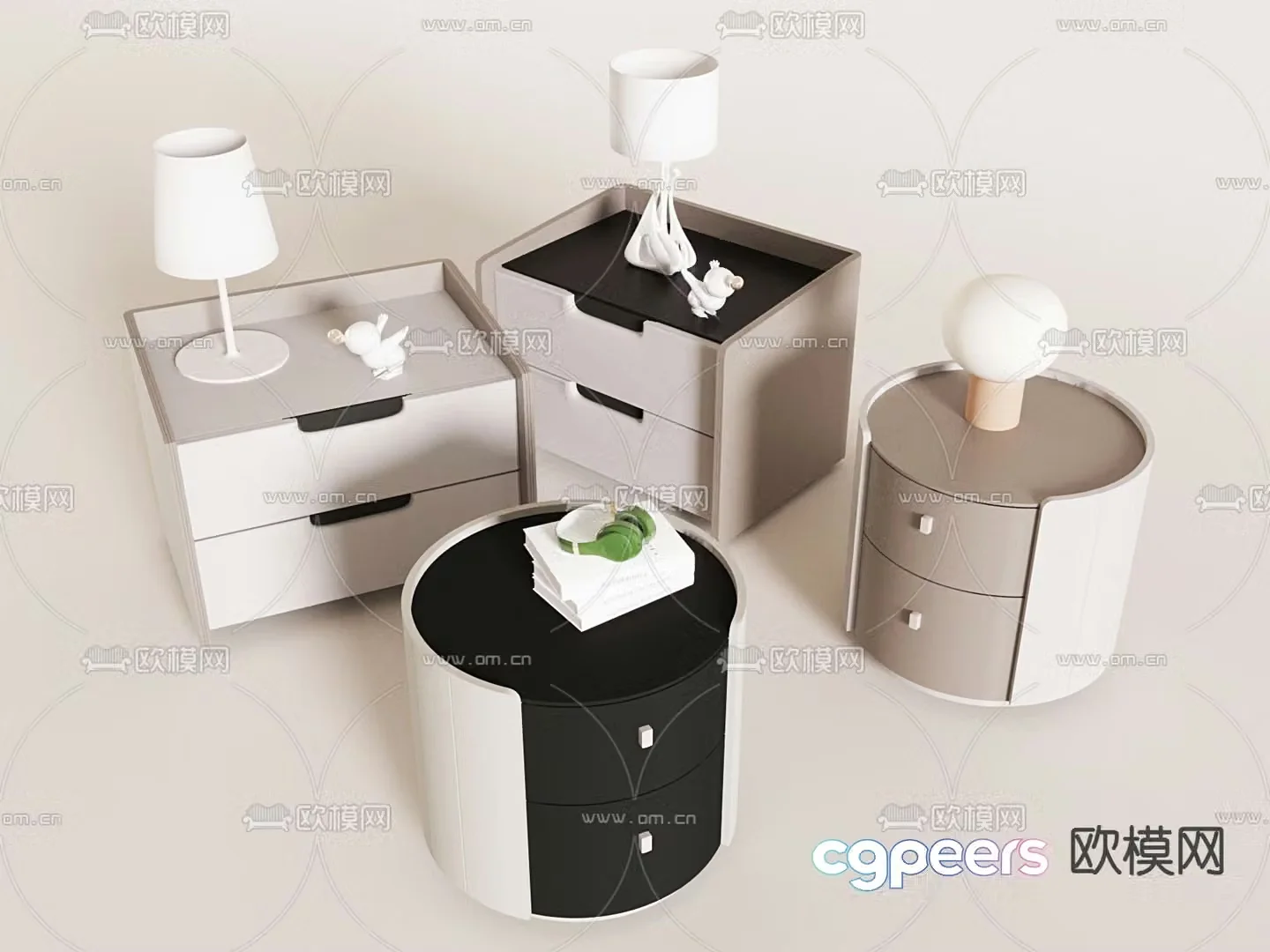 Modern night table 3d model